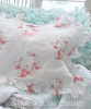 SHABBY CHIC RACHEL ASHWELL PINK ROSES SPRING WREATH RUFFLED SHAM